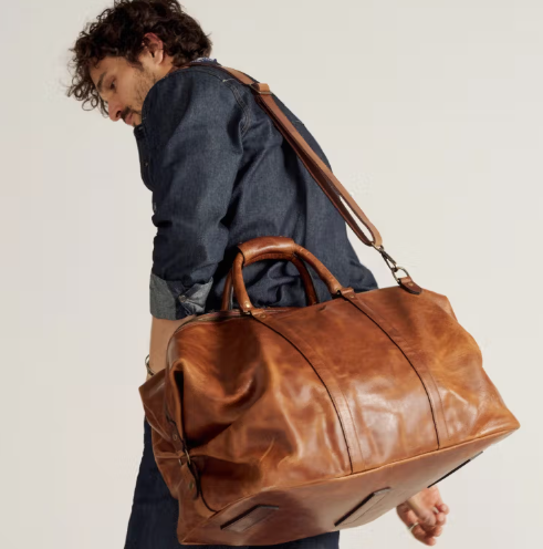 Tecovas Bartlett Large Weekender in cognac leather